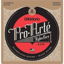 D'addario Ej49 Pro-Arté Black Nylon. Normal Tension Takım Tel Kla