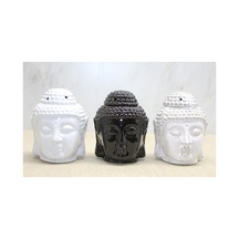 5 Adet Seramik Buda Büstü Buhurdanlık Tütsü Tutucu Heykel Ve Incense Burner, 13x10 Cm