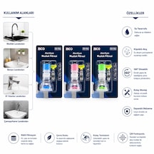 12 Adet Musluk Ucu Filtresi 2 Katmanlı - Taşlı - Pervaneli 360 16-19mm Tüm Musluklara 5492 Çr