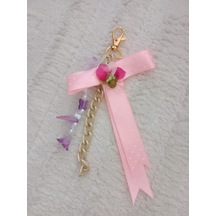 Wisheratelier Kurdela Detaylı Çanta Charmı Pembe