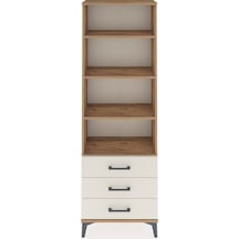 Arges Dolap 4 Raflı 3 Çekmeceli 60x30x182 Çam-aytaşı Çam