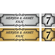 Kapı İsimliği Ve No  4x14 CM + 4x4 CM