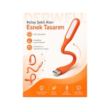 Esnek Usb Led Lamba Powerbank Laptop Ve Pc İçin Taşınabilir Gece Lambası Ve Kitap Okuma Işığı 5 Farklı Renk Seçeneği Mavi Kırmızı Turuncu