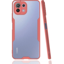 Newface - 606 - Xiaomi Mi 11 Lite Kılıf Platin Silikon - Ece-umay - - Pembe