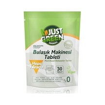 Just Green Organic Bulaşık Makinesi Tableti 30'lu 480 G 2'li Avantaj Paketi Mıchu