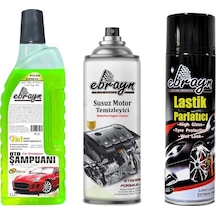 Ebrayn Oto Şampuanı Motor Temizleyici Lastik Parlatıcı 1 Adet