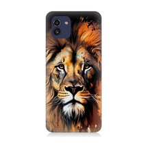 Samsung Galaxy A03 Uyumlu Sarı Kırmızı Kral Aslan Desenli Silikon Kılıf