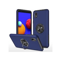 Samsung Galaxy A01 Core Kılıf Elit Yüzüklü Kapak - Lacivert 0.2M-Çok Renkli