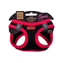 Doggie Havalı Dokuma Neon Serisi Küçük Irk Göğüs Tasması Pembe 3X Pembe