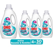Omo Active Cold Power Beyazlar Ve Renkliler Için Sıvı Deterjan 1500 Ml X 4