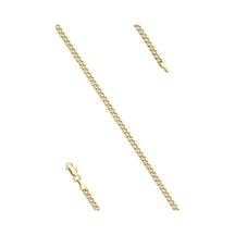 14 Ayar Altın İnce Gurmet Bileklik 2.55 Mm Sarı Altın