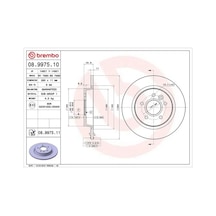 Volvo V40 Arka Fren Diski 2012-2016 Brembo 08997511 2adettir