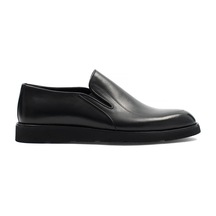 Erkek Siyah Kalın Tabanlı Deri Loafer