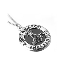 Viking K24 T5 Mitolojisi  Çelik İskandinav Erkek Kolye Çelik