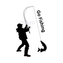 Balıkçılık Moda Araba Çıkartmaları Su Geçirmez Sticker