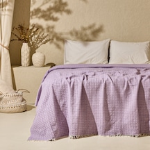 Soft Milva Çift Kişilik Çok Amaçlı Örtü - Lila - 200x230 Cm Renkli