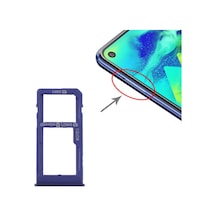 Samsung Galaxy Uyumlu M40 Sm M405 Sim Kart Tepsisi / Mikro Sd Kart Tepsisi Koyu Mavi