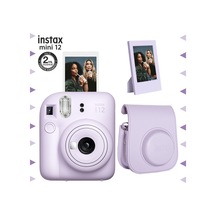 Fujifilm Instax Mini 12 Fotoğraf Makinesi + Çerçeve + Deri Kılıf Lila