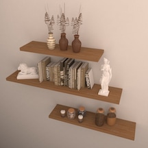 Rafkestir 3 Lü Raf Set ( 75 - 55 - 35 ) Bambu ( Parlak )