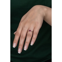 Gümüş Prenses Yüzük Rose Gold Kaplama 925 Ayar Gümüş Rose Gold (511779971)