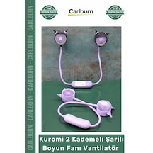 Vantilatör Anime Kawaii Usb Hands Free Esnek Hafif Kuromi 2 Kademeli Şarjlı Boyun Fanı Vantilatör