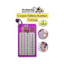 Zincirli Çarpım Tablosu 3 Adet 7x12 Cm Büyük Cep Zircirli Çarpım Tablosu Yaz Sil Özellikli Çarpım Tablosu Kartları Karne