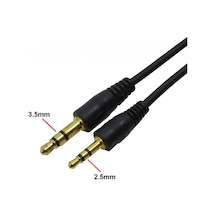 3,5 Mm Stereo Erkek To 2.5 Mm Stereo Erkek Audio Ses Kablosu 1.5m