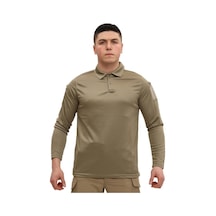 Terrien Delux Serisi Rahat Kesim Klasik Tarz Kollu Giyim Single Sword Polo Yaka Uzun Kol Taktik T-shirt Çok Renkli
