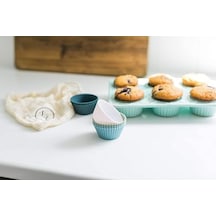 Muffin Pişirme Kalıbı 12 Adet Silikon Kek Kalıbı Cupcake Çikolata Ve Sade Kek 12 Adet .