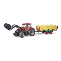 Bruder Case Ih Optum300Cvx Kepçeli Traktör & Balya Römorku