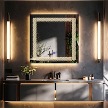 Dorein Günışığı Lazer Kumlamalı Lavabo & Banyo Aynası Dokunmatik Sensörlü 90 X 90