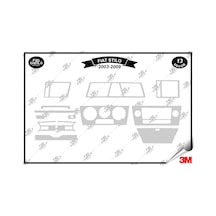 Fiat Stilo 2003-2009 Torpido Konsol Trim Göğüs Maun Kaplama Set13 Parça Gümüş