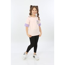 Toontoy Kids Toontoy Kız Çocuk Fearless Smile Baskılı Tişört Pudra