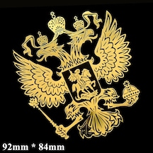 Altın 92mm X 84mm-rus Arması Etiket Nikel Metal Araba Çıkartmaları Çıkartmaları Rusya Federasyonu Kartal Amblemi  Araba