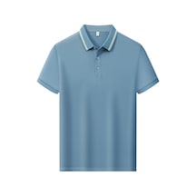 New Performance.arw98366.serintutan-antibakteriyel-yüksek Kalite.düğmeli Polo T.shirt Mavi