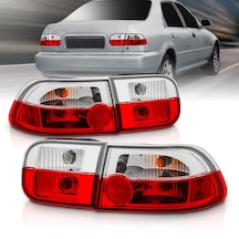 Honda Civic 1992-1995 Sedan 4.kapı Kırmızı Beyaz Arka Stop
