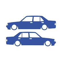 Basık Tofaş Şahin Doğan Sticker 17x17 Cm Mavi
