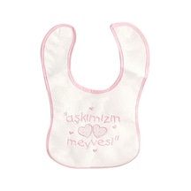 Aşkımızın Meyvesi Su Geçirmez Bebek Önlüğü Pembe