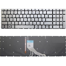 Gümüş-ışıklı, Notebook Klavye - Hp 15q-dy0xxx Muadili İle Uyumlu