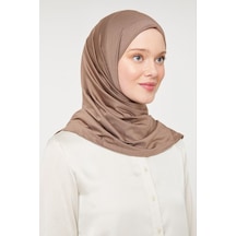 Melodi Scarf Kadın Tesettür Pratik Hijab Şal Sütlü Kahve Sütlü Kahve