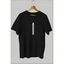 Noıssey -wed Demir Adam Baskılı Oversize T-shirt Tişört Sokak Tarzı Siyah