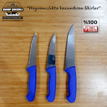 Bıchaq T5 Paslanmaz Çelik Bıçak Seti - Mavi