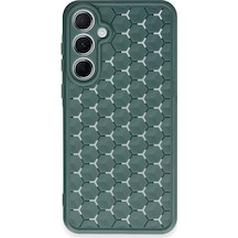 Newface Samsung Galaxy A15 4g Kılıf Petek Silikon Kapak - Koyu Yeşil