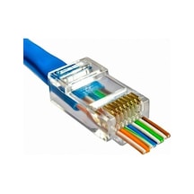 Ayt Fully Yeni Nesil Açık Uçlu Soket Rj45 Cat5 Cat6 İnternet Kablosu Soketi Ucu 100 Adet Açık Uc Jack