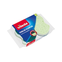 Vileda 2'li Parlak Konfor Oluklu Bulaşık Süngeri Yeşil