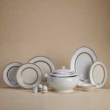 Korkmaz Hanedan Collection 60 Parça Yemek Takımı A8138 Kırık Beyaz