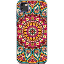 Huawei Y5p Uyumlu Mandala Baskılı Silikon Kılıf Renkli