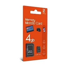 4 Gb Micro Sd Siyah Hafıza Kartı Telefon Kamera Tablet Adaptörü Dahil