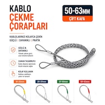Kablo Çekme Çorapları 8,40 Ton X 50-63 Mm Çift Kafa