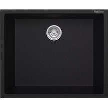 Real Stone K005 Tezgah Altı Gordion 50 Granit Eviye Siyah 45 x 40 CM